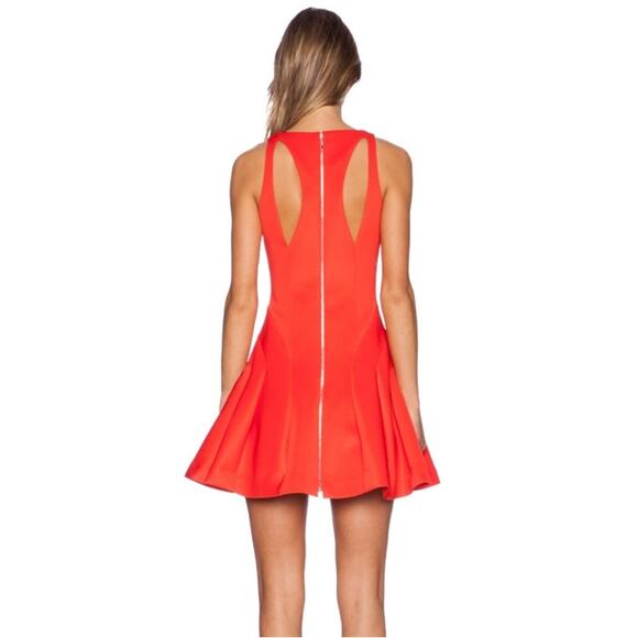 Blessed are the Meek Bonfire Orange Cutout Futuristic Mini Dress Medium - Picture 2 of 9